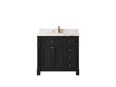 Paris 36 in. W x 22 in. D Bathroom Vanity with Center Sink