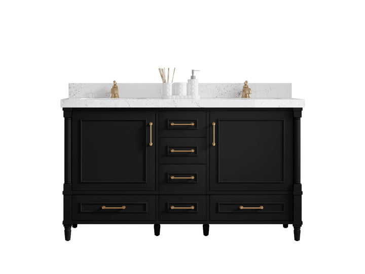 Aberdeen 60 in. W x 22 in. D Double Sink Bathroom Vanity - photo 1