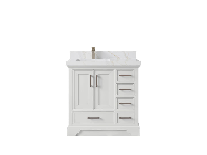 Charlotte 36 in. W x 22 in. D Left Offset Sink Bathroom Vanity - photo 1