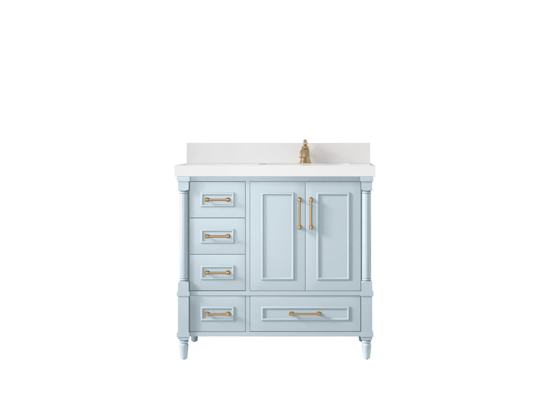 Aberdeen 36 in. W x 22 in. D Right Offset Sink Bathroom Vanity