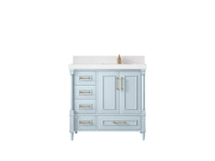 Aberdeen 36 in. W x 22 in. D Right Offset Sink Bathroom Vanity - photo 1