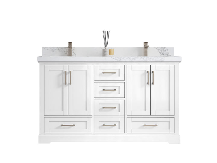 Boston 60 in. W x 22 in. D Double Sink Bathroom Vanity - photo 1