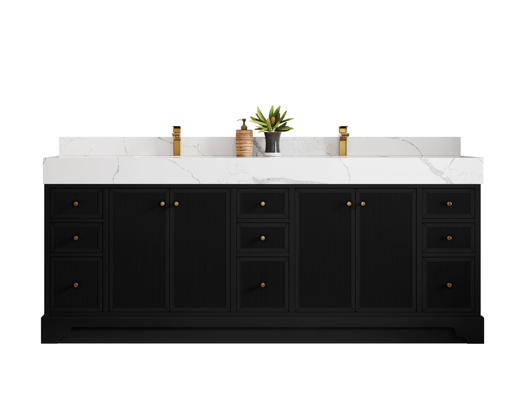 Manhattan 84 in. W x 22 in. D Double Sink Bathroom Vanity