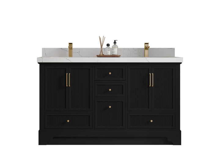 Alys 60 in. W x 22 in. D Double Sink Bathroom Vanity - photo 1
