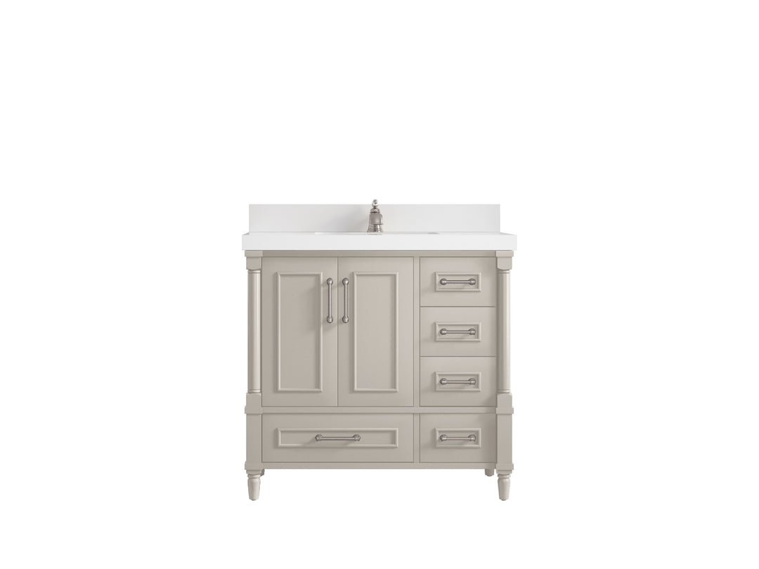 Aberdeen 36 in. W x 22 in. D Left Offset Sink Bathroom Vanity