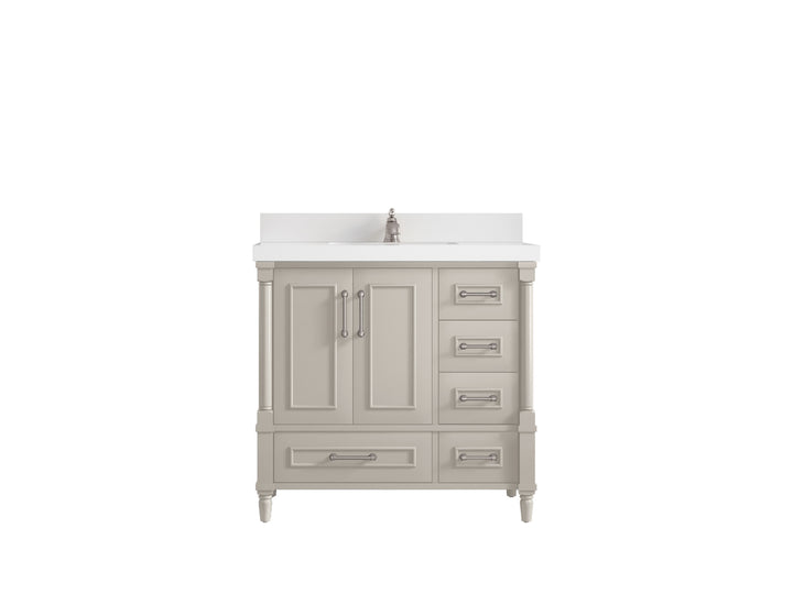 Aberdeen 36 in. W x 22 in. D Left Offset Sink Bathroom Vanity - photo 1