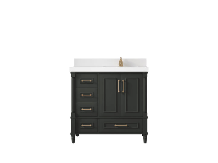 Aberdeen 36 in. W x 22 in. D Right Offset Sink Bathroom Vanity - photo 1