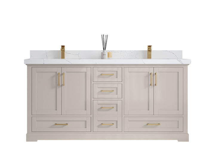 Boston 72 in. W x 22 in. D Double Sink Bathroom Vanity - photo 1