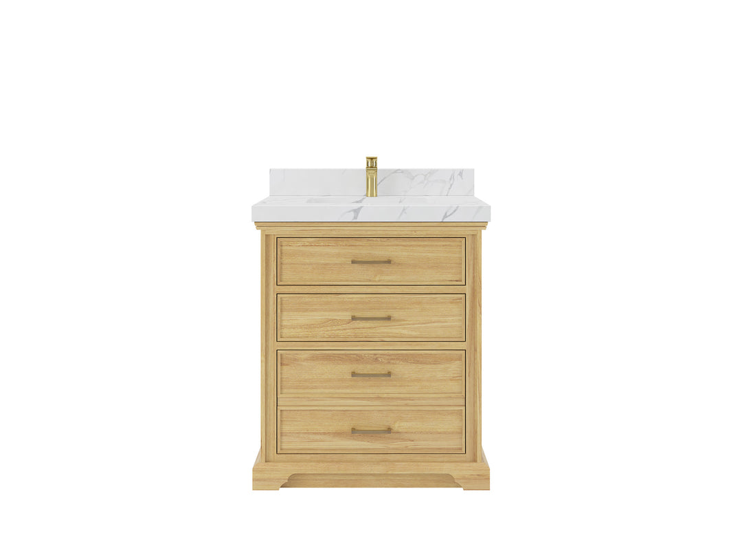 Charlotte 30 in. W x 22 in. D Single Sink Bathroom Teak Wood Vanity
