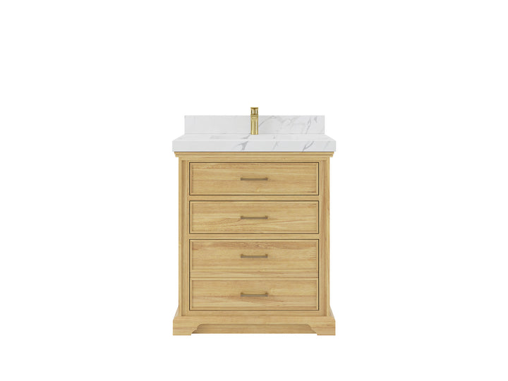 Charlotte 30 in. W x 22 in. D Single Sink Bathroom Teak Wood Vanity - photo 1