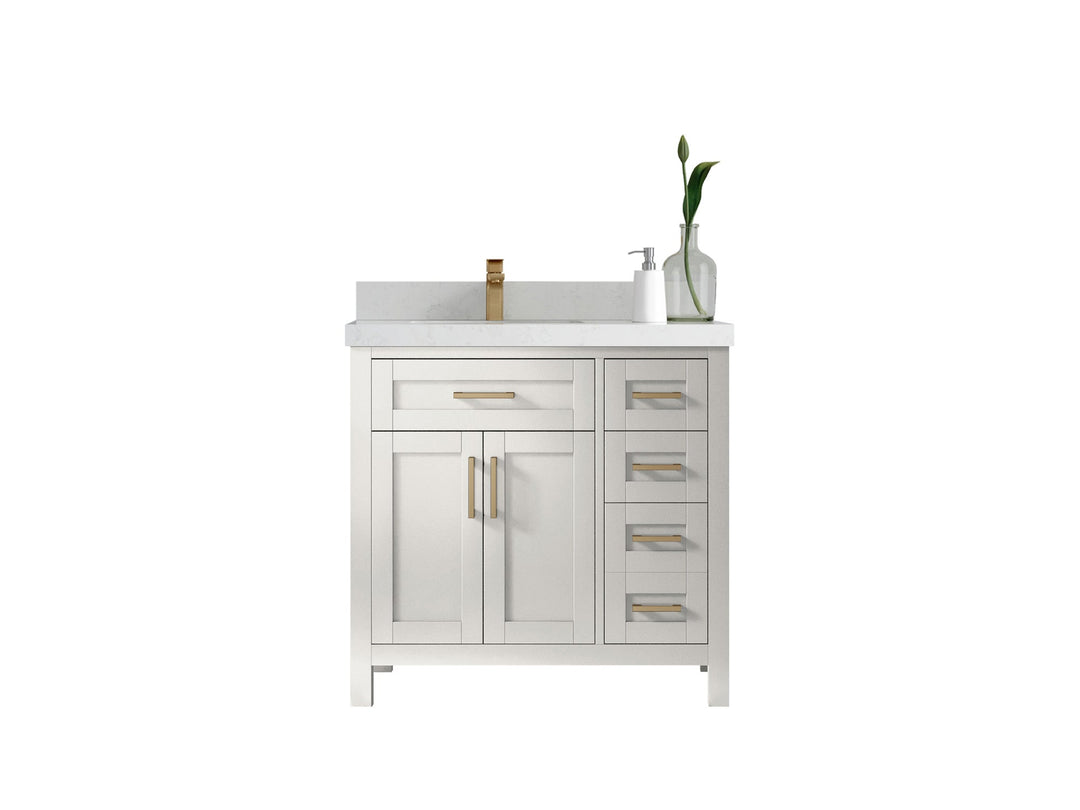 Cambridge 36 in. W x 22 in. D Left Offset Sink Bathroom Vanity