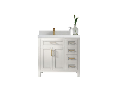 Cambridge 36 in. W x 22 in. D Left Offset Sink Bathroom Vanity