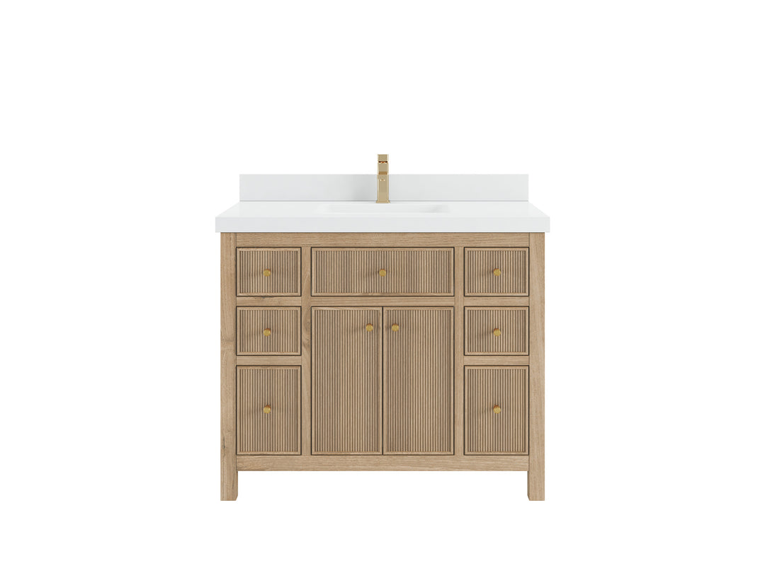 Sonoma Teak Wood 42 in. W x 22 in. D Single Sink Bathroom Vanity
