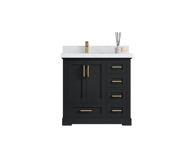 Boston 36 in. W x 22 in. D Left Offset Sink Bathroom Vanity - photo 1