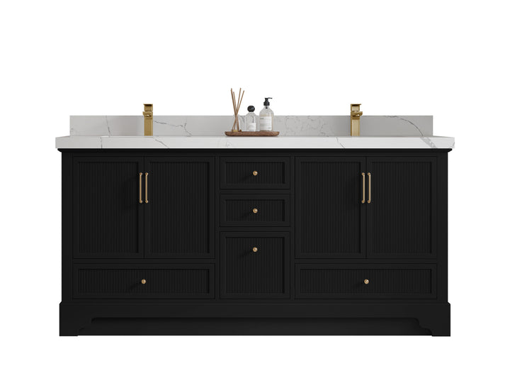 Alys 72 in. W x 22 in. D Double Sink Bathroom Vanity - photo 1