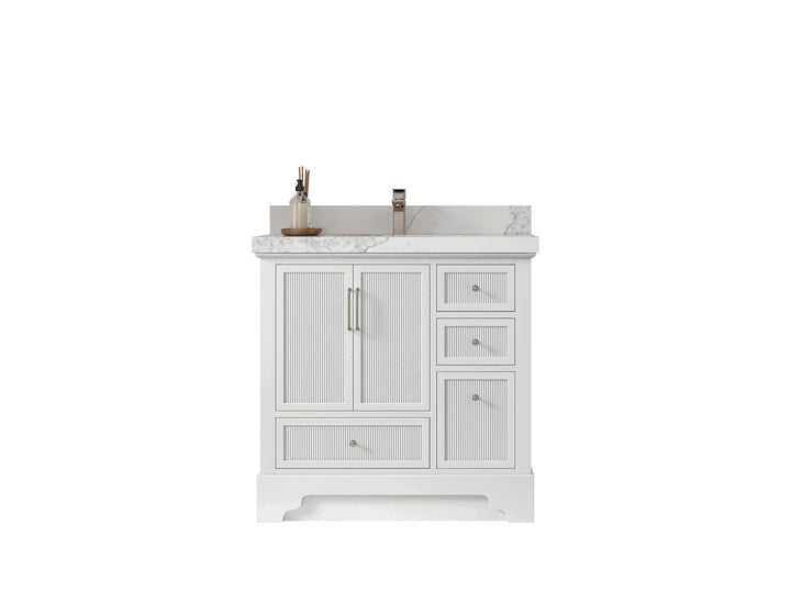 Alys 36 in. W x 22 in. D Left Offset Sink Bathroom Vanity - photo 1