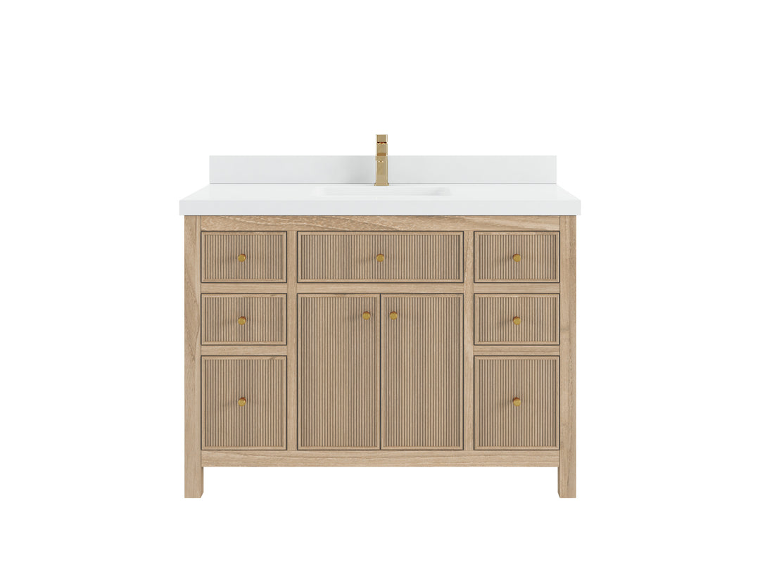 Sonoma Teak Wood 48 in. W x 22 in. D Single Sink Bathroom Vanity