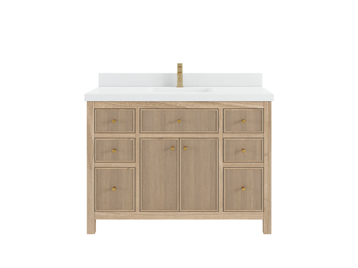 Sonoma Teak Wood 48 in. W x 22 in. D Single Sink Bathroom Vanity - photo 1