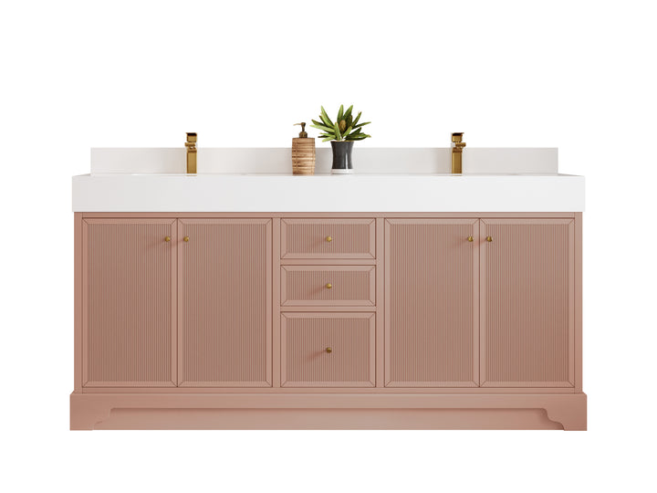 Manhattan 72 in. W x 22 in. D Double Sink Bathroom Vanity - photo 1