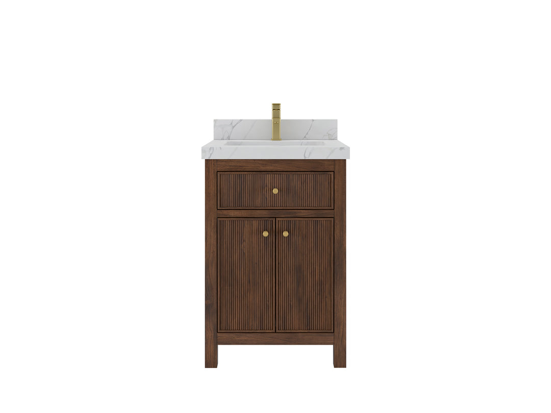 Sonoma Teak Wood 24 in. W x 22 in. D Single Sink Bathroom Vanity