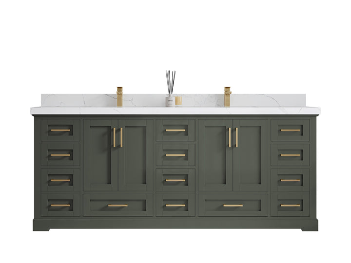 Boston 84 in. W x 22 in. D Double Sink Bathroom Vanity - photo 1