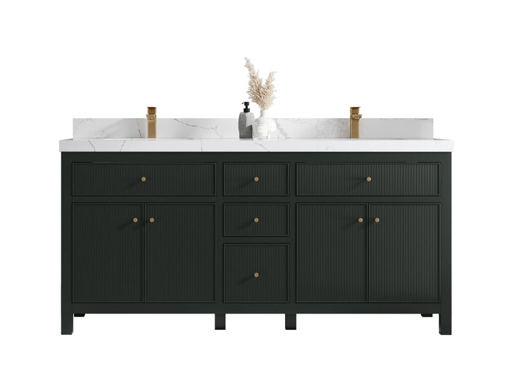Sonoma 72 in W x 22 in D Free Standing Reeded Double Sink Bathroom Vanity - photo 1