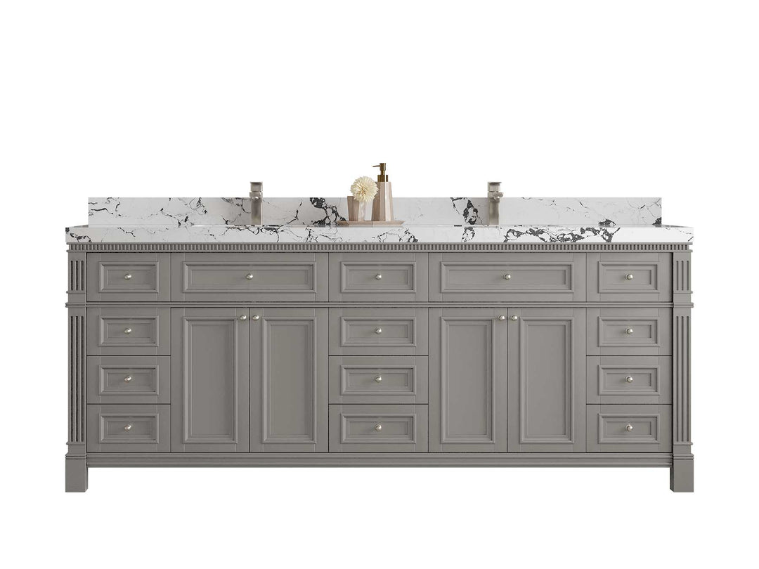 Paris 84 in. W x 22 in. D Double Sink Bathroom Vanity