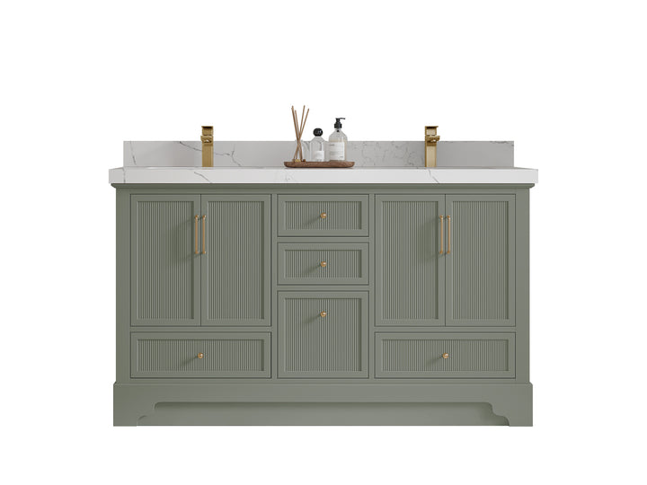 Alys 60 in. W x 22 in. D Double Sink Bathroom Vanity - photo 1