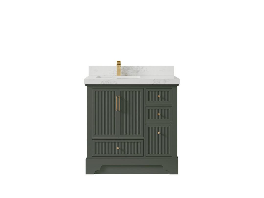 Alys 36 in. W x 22 in. D Left Offset Sink Bathroom Vanity
