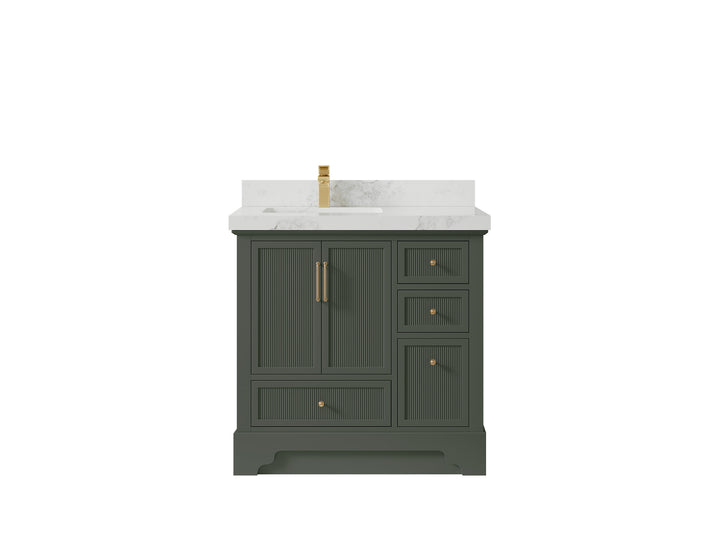 Alys 36 in. W x 22 in. D Left Offset Sink Bathroom Vanity - photo 1