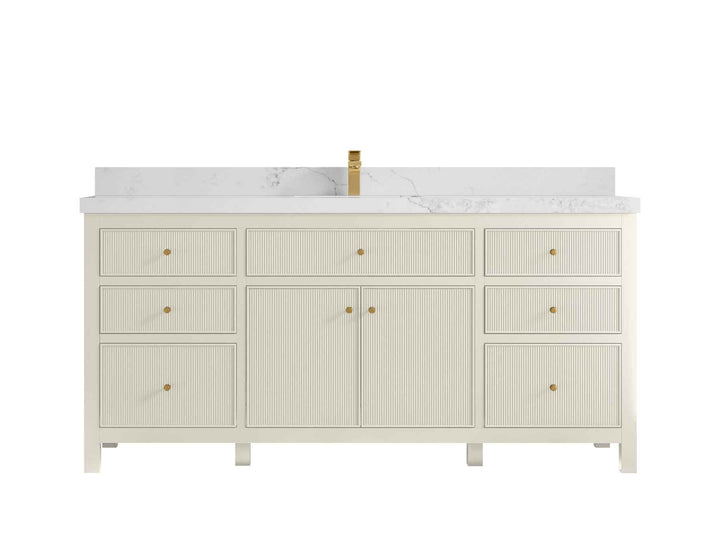 Sonoma 72 in W x 22 in D Free Standing Reeded Single Sink Bathroom Vanity - photo 1