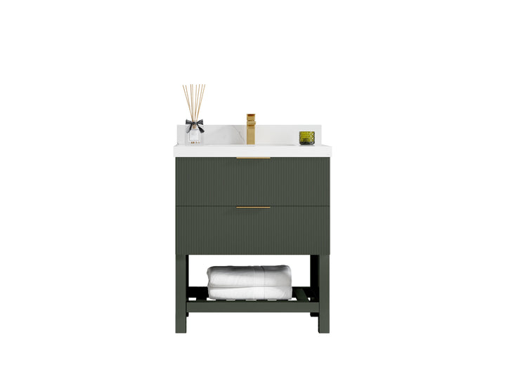 Catalina 30 in W x 22 in D Free Standing Reeded Single Sink Bathroom Vanity - photo 1