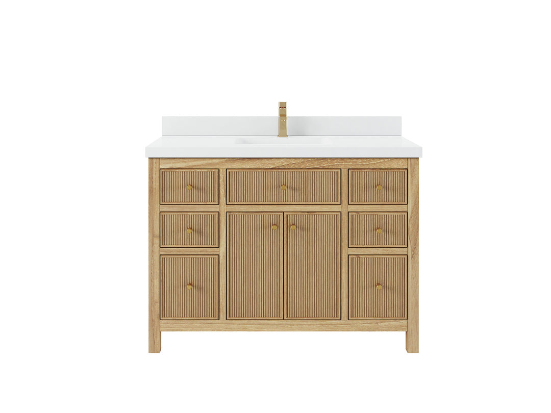 Sonoma Teak Wood 48 in. W x 22 in. D Single Sink Bathroom Vanity