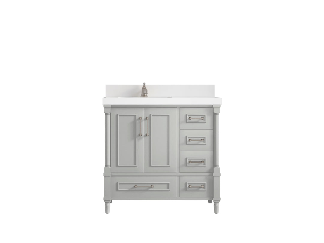 Aberdeen 36 in. W x 22 in. D Left Offset Sink Bathroom Vanity