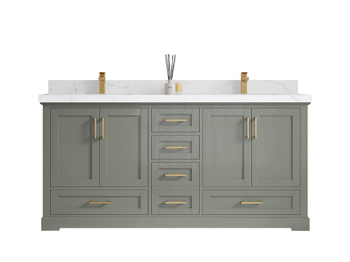Boston 72 in. W x 22 in. D Double Sink Bathroom Vanity - photo 1