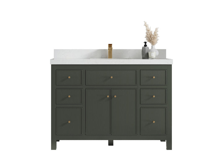 Sonoma 48 in W x 22 in D Free Standing Reeded Single Sink Bathroom Vanity - photo 1