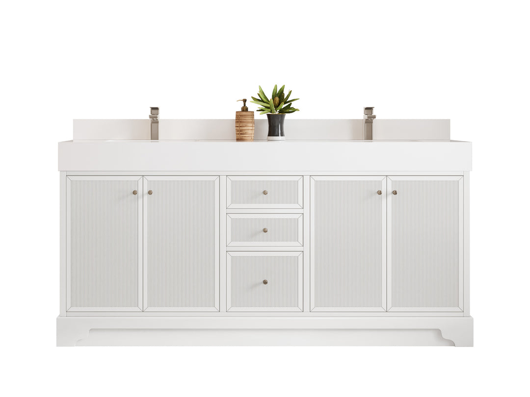 Manhattan 72 in. W x 22 in. D Double Sink Bathroom Vanity