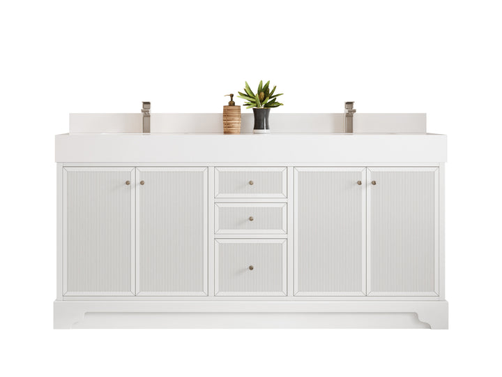 Manhattan 72 in. W x 22 in. D Double Sink Bathroom Vanity - photo 1
