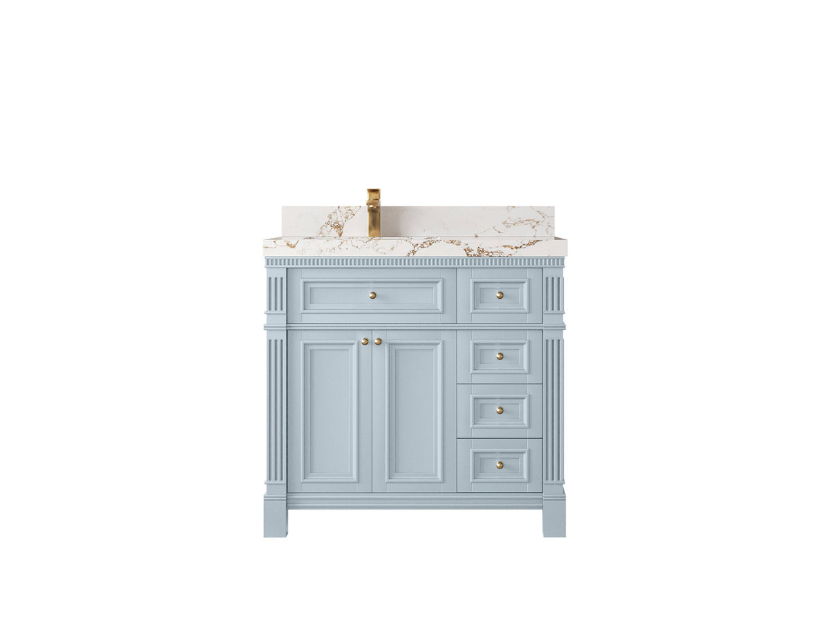 Paris 36 in. W x 22 in. D Left Offset Sink Bathroom Vanity