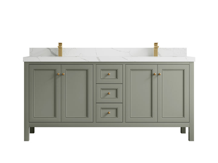 Nashville 72 in. W x 22 in. D Double Sink Bathroom Vanity - photo 1
