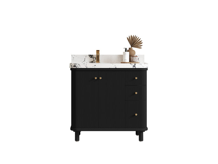 Miami 36 in. W x 22 in. D Left Offset Sink Bathroom Vanity - photo 1