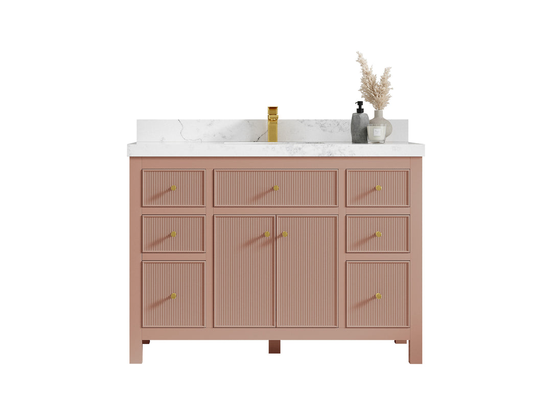 Sonoma 48 in. W x 22 in. D Single Sink Bathroom Vanity in Warm Terracotta with countertop
