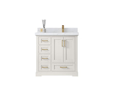 Boston 36 in. W x 22 in. D Right Offset Sink Bathroom Vanity - photo 1