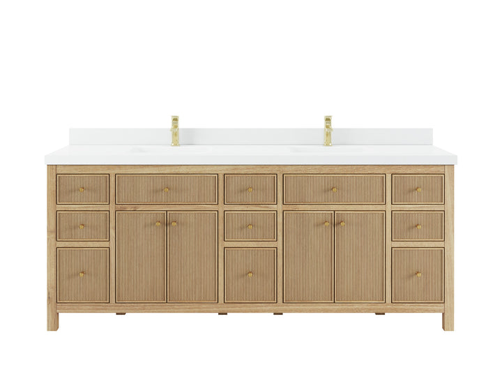 Sonoma Teak Wood 84 in. W x 22 in. D Double Sink Bathroom Vanity - photo 1