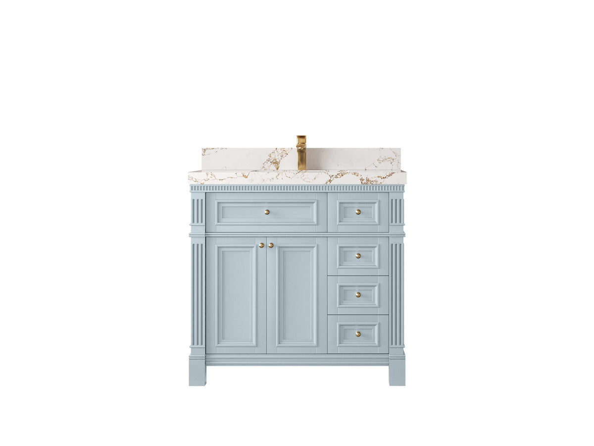 Paris 36 in. W x 22 in. D Center Sink Bathroom Vanity