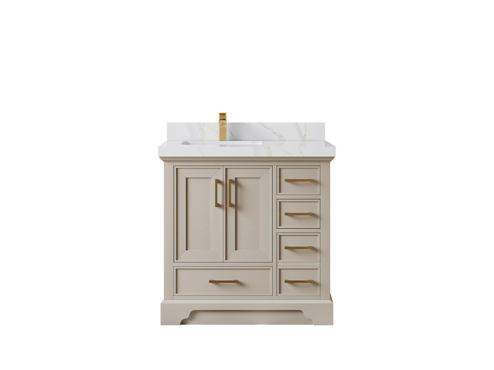 Charlotte 36 in. W x 22 in. D Left Offset Sink Bathroom Vanity - photo 1