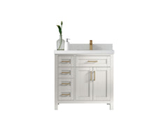 Cambridge 36 in. W x 22 in. D Right Offset Sink Bathroom Vanity - photo 1