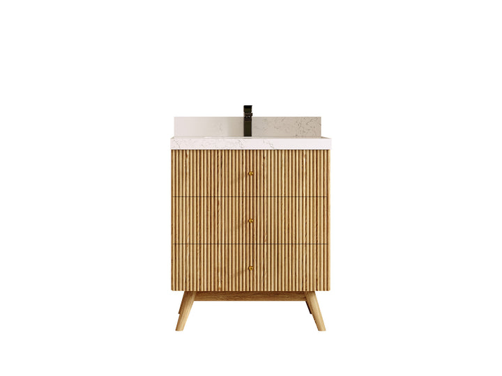 Pasadena White Oak 30 in. W x 22 in. D Single Sink Bathroom Vanity - photo 1