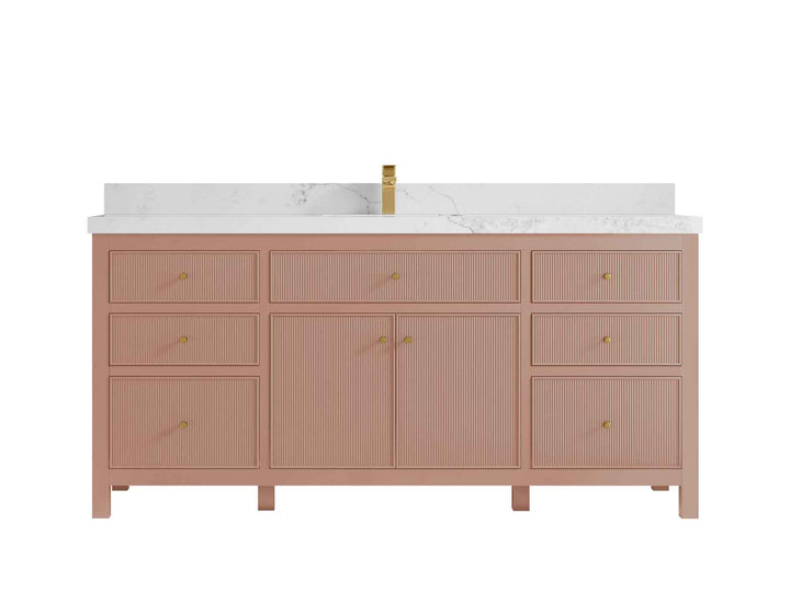 Sonoma 72 in W x 22 in D Free Standing Reeded Single Sink Bathroom Vanity - photo 1