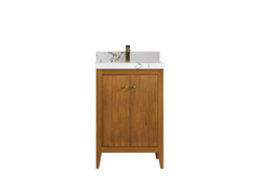 Atlanta Teak Wood 24 in. W x 22 in. D Single Sink Bathroom Vanity - photo 1